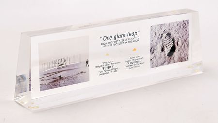 Lot #8190  Apollo 11 and Wright Flyer Artifact Display - Image 6