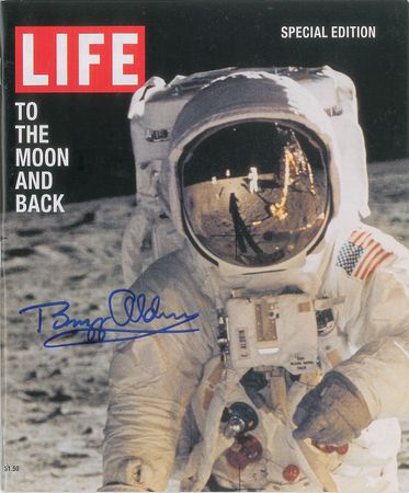 Lot #8174 Buzz Aldrin Signed Life Magazine - Image 1