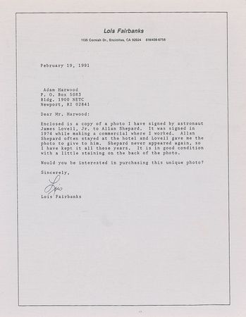 Lot #8312 James Lovell Signed Photograph - Image 2