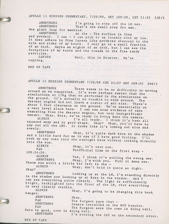 Lot #8276  Astronaut Signed Apollo 11 Commentary - Image 2