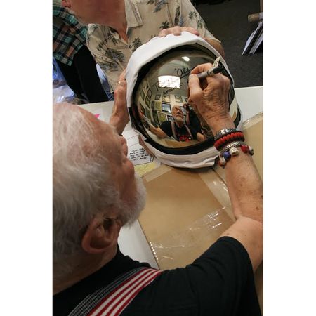 Lot #8178 Buzz Aldrin Signed Replica Apollo Helmet - Image 7