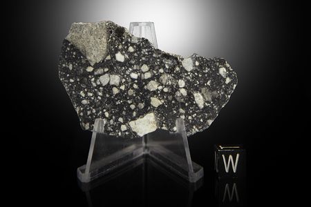 Lot #8013  NWA 11474 Lunar Meteorite Slice - Image 1