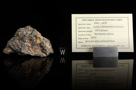 Lot #8009  NWA 11474 Lunar Meteorite End Cut - Image 3