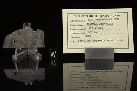 Lot #8008  NWA 11288 Martian Meteorite Slice - Image 3