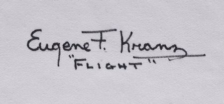 Lot #8504 Gene Kranz Signed Artwork Display - Image 2