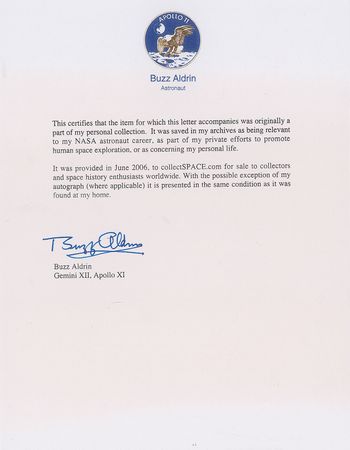 Lot #8180 Buzz Aldrin Signed Telegram - Image 3