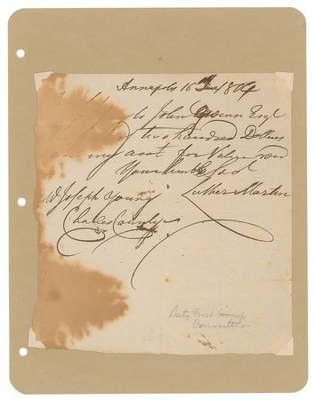Lot #194 US Constitution Signers: Impressive Constitutional Convention collection, highlighted by 31 signers of the US Constitution, plus non-signers and invitees like Laurens and Henry - Image 43