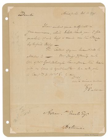 Lot #194 US Constitution Signers: Impressive Constitutional Convention collection, highlighted by 31 signers of the US Constitution, plus non-signers and invitees like Laurens and Henry - Image 44