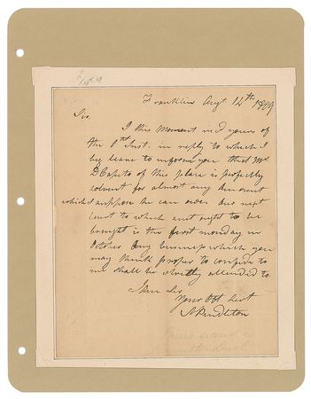 Lot #194 US Constitution Signers: Impressive Constitutional Convention collection, highlighted by 31 signers of the US Constitution, plus non-signers and invitees like Laurens and Henry - Image 46
