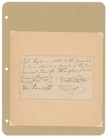 Lot #194 US Constitution Signers: Impressive Constitutional Convention collection, highlighted by 31 signers of the US Constitution, plus non-signers and invitees like Laurens and Henry - Image 48
