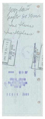 Lot #586 Jerry Garcia Check - Image 2