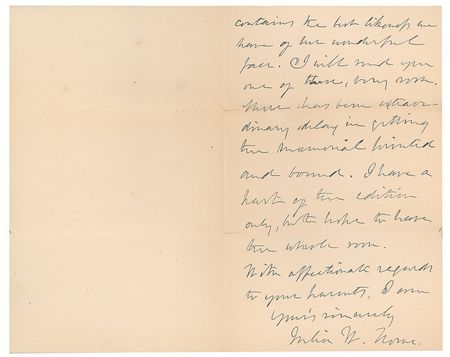 Lot #500 Julia Ward Howe - Image 2