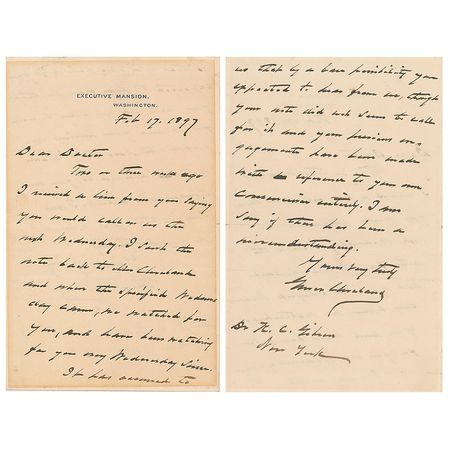 Lot #45 Grover Cleveland Handwritten Letter Signed - Image 1