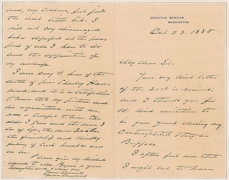 Lot #46 Grover Cleveland Handwritten Letter Signed - Image 1