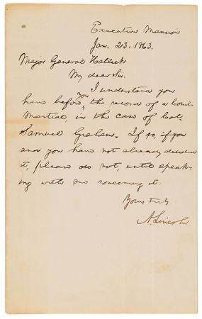 Lot #34 Abraham Lincoln: Lincoln intervenes on