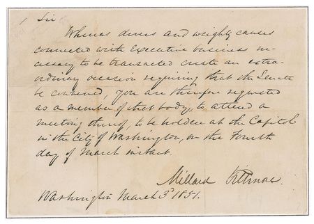 Lot #27 Millard Fillmore: President Fillmore