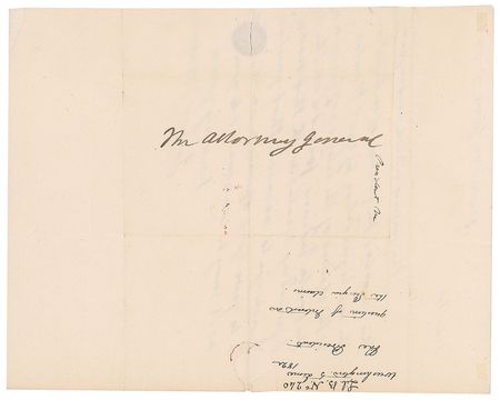 Lot #14 James Monroe: To his attorney general on a case involving 