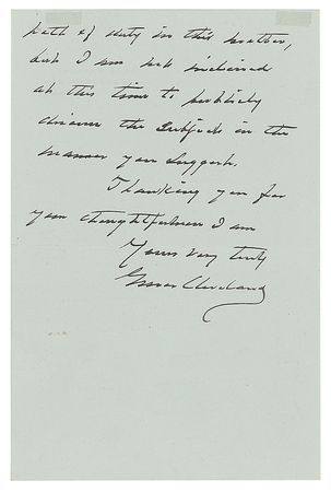 Lot #92 Grover Cleveland Handwritten Letter Signed - Image 3