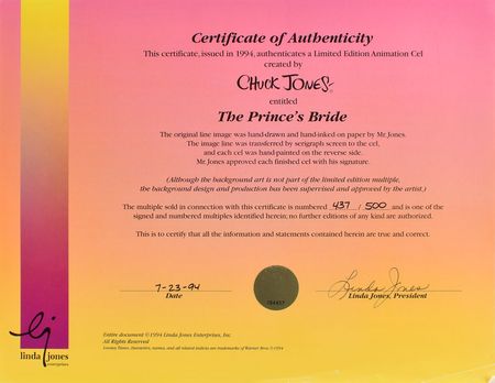 Lot #1063 Bugs Bunny limited edition cel signed by Chuck Jones Limited Edition Cel - Image 2
