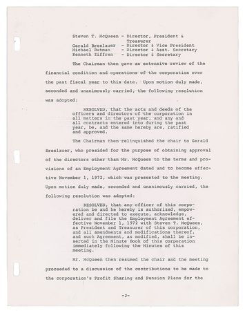 Lot #799 Steve McQueen Signed Document - Image 3