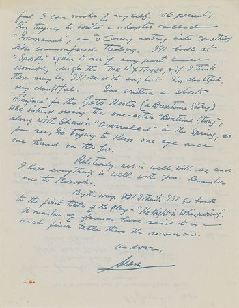 Lot #525 Sean O'Casey: Response to the controversial 