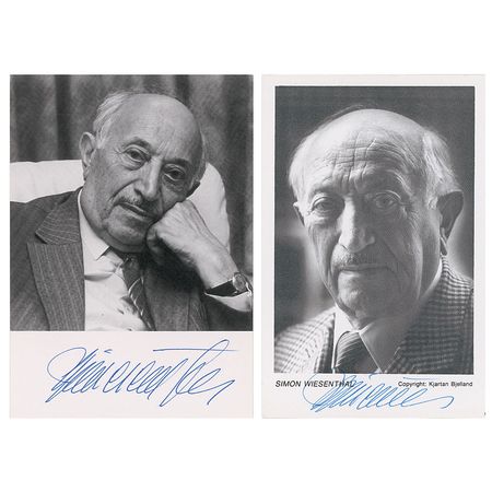 Lot #317 Simon Wiesenthal Signed Photographs - Image 1