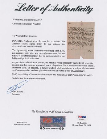 Lot #221 Antonio Scarpa Handwritten Letter Signed - Image 3