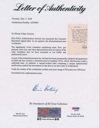 Lot #615 Giacomo Meyerbeer - Image 2