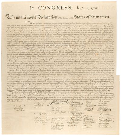 Lot #175 Declaration of Independence Force Print: Sought-after 1848 Force print of the Declaration of Independence - Image 1