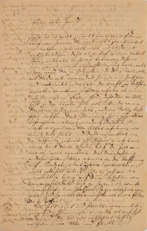 Lot #567 Richard Wagner: Dense Wagner letter from 1851, mentioning Liszt, Lohengrin, and Beethoven's symphonies - Image 1