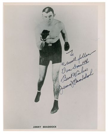Lot #875 James J. Braddock Signed Photograph - Image 1