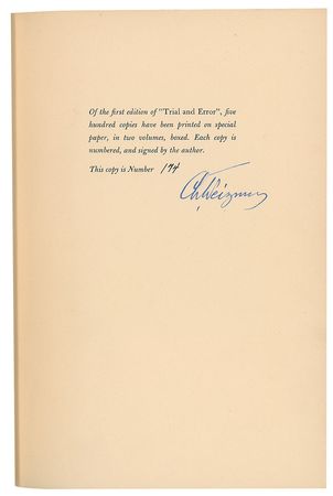 Lot #316 Chaim Weizmann Book - Image 1