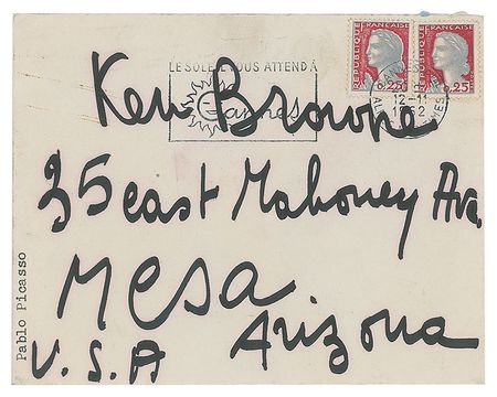 Lot #480 Pablo Picasso: A primitive 1962 sketch by Picasso - Image 3