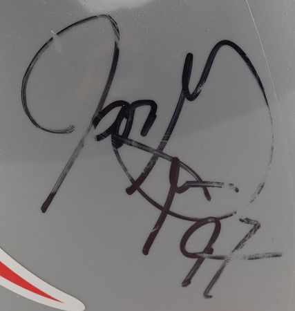 Lot #877 Tom Brady and Randy Moss Football Helmet - Image 6