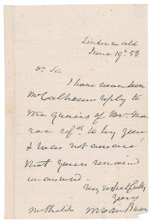 Lot #19 Martin Van Buren Handwritten Letter Signed