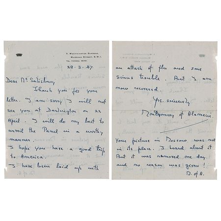 Lot #372 Montgomery of Alamein Handwritten Letter Signed - Image 1