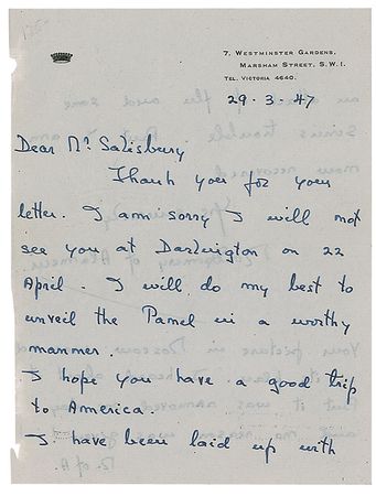 Lot #372 Montgomery of Alamein Handwritten Letter Signed - Image 2