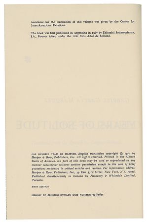 Lot #550 Gabriel Garcia Marquez Book - Image 2