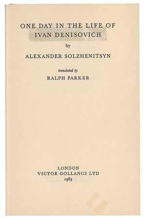 Lot #558 Aleksandr Solzhenitsyn Book - Image 1