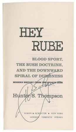 Lot #559 Hunter S. Thompson Book - Image 1