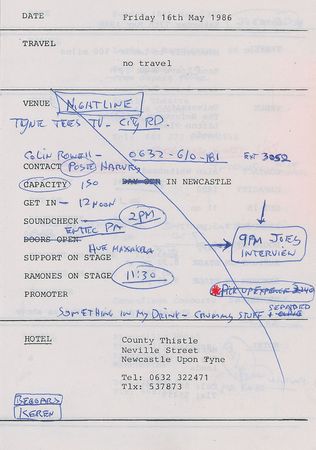 Lot #682 The Ramones Tour Itineraries - Image 3