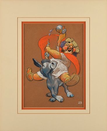Lot #971 Bacchus and Jacchus pastel concept drawing from Fantasia Concept Drawing - Image 2