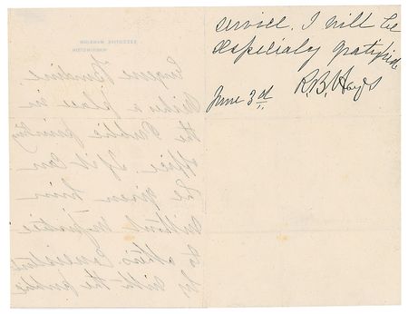 Lot #40 Rutherford B. Hayes Signed Letter - Image 2