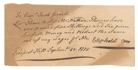 Lot #364 Jacob Gerrish Signed Document - Image 1
