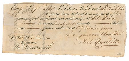 Lot #182 John Hancock: Newfoundland sight notice boldly endorsed by Hancock - Image 2