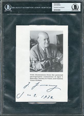 Lot #389 Igor Sikorsky Signed Photograph - Image 1