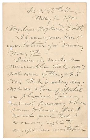 Lot #497 Eastman Johnson Handwritten Letter Signed - Image 1