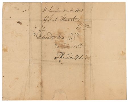 Lot #482 Gilbert Stuart: Incredibly rare letter by Gilbert Stuart to one of his sitters - Image 2