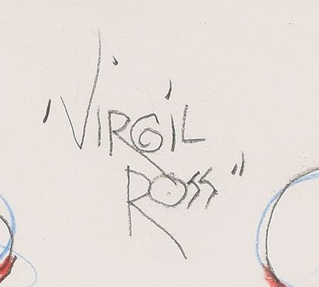 Lot #1052 Marvin the Martian color model drawing by Virgil Ross Model Sheet Drawing - Image 2