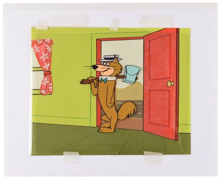 Lot #1067 Hokey Wolf production cel and master background set-up from a Hanna-Barbera cartoon Production Key Master Background Set-Up - Image 2